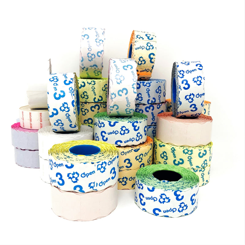 Load image into Gallery viewer, Retail Pricing Labels - Permanent adhesive / Various Colours