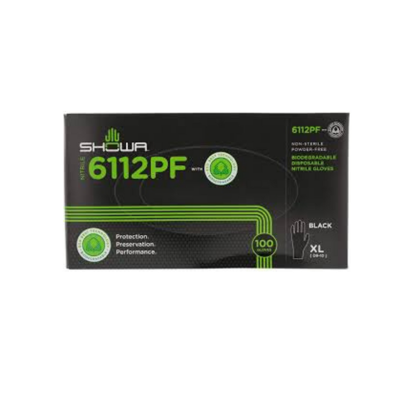 Load image into Gallery viewer, SHOWA Biodegradable Black Nitrile Gloves