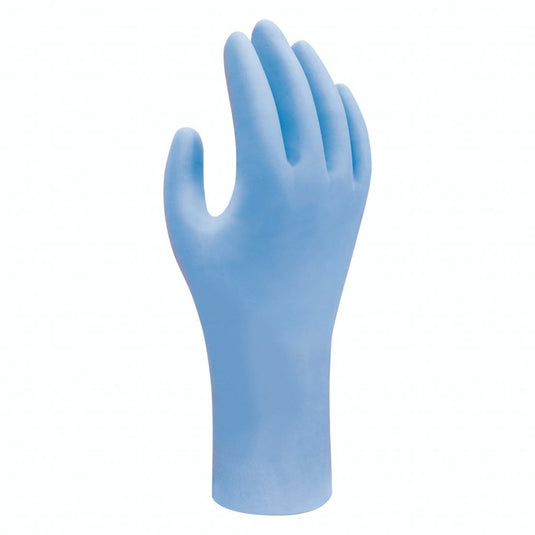 Showa 7502PF - Biodegradable Blue Nitrile Gloves