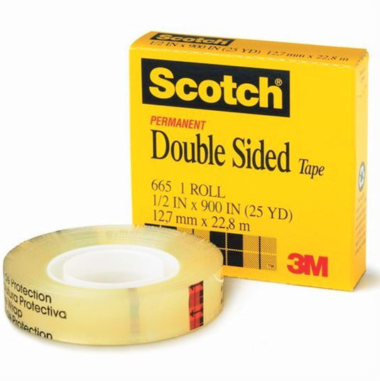 3M 665 - Scotch Double Sided Tape - 12.7mm x 22.8m
