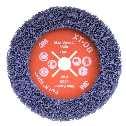 3M Scotch-Brite XT Fibre Disc XT-DB Purple - 178 mm x 22 mm