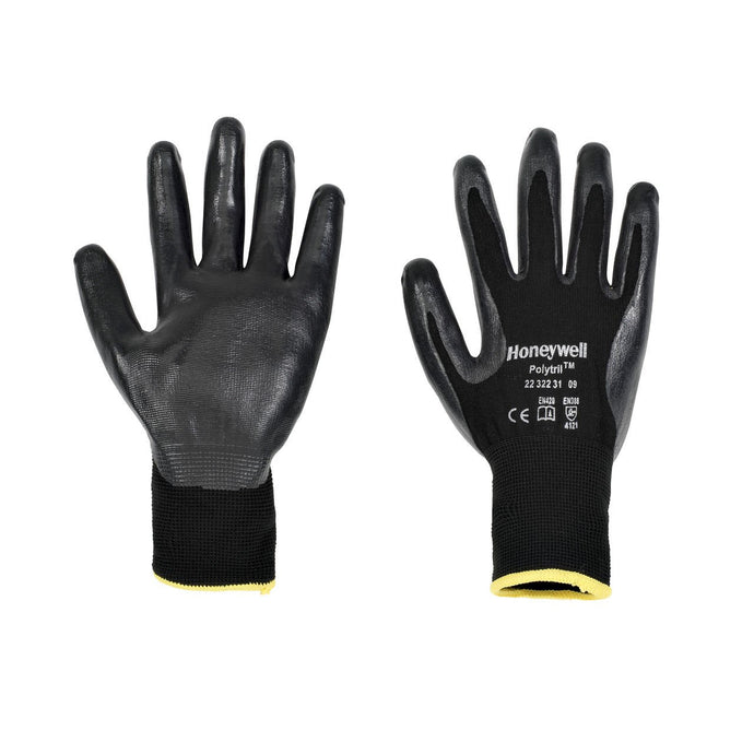 Honeywell Polytril Black 2232231 - Level 3 Abrasion Resistance Gloves