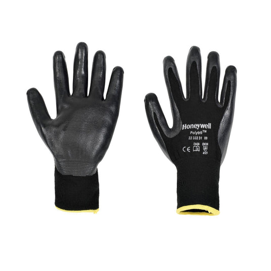 Honeywell Polytril Black 2232231 - Level 3 Abrasion Resistance Gloves